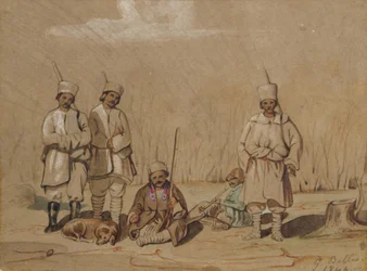 Soldaten entspannen sich, 1844
